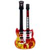 Double Neck Flaming Rock 'n Roll Battery Operated Children's Kid's Toy Guitar w/ Lights, Sounds #1 small image
