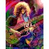 Wall Art Print entitled Jimmy Page Double Neck by David Lloyd Glover