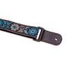 CLOUDMUSIC guitar strings martin Colorful martin guitar accessories Hawaiian dreadnought acoustic guitar Style guitar martin Cotton martin guitar strings Ukulele Strap Blue White Flower (Brown) #2 small image