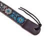 CLOUDMUSIC martin acoustic guitar Colorful martin guitar Hawaiian acoustic guitar martin Style martin guitar strings Cotton guitar martin Ukulele Strap Blue White Flower (Brown)