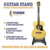 Tunne Guitar Stand for Acoustic, Electric or Bass Keeps Your Instrument Safe and Secure (Silver) #7 small image