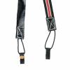 Ukulele Strap, Leather Pad Adjustable Nylon Neck Sling Strap for Ukulele with Sound Hole Hook (Red-Black) #3 small image