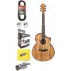 Ibanez Exotic Wood AEW40ZWNT A/E Zebrawood Guitar w/Effin Tuner &amp; More