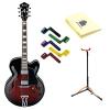 Ibanez AF75TRS Hollow Body Electric Guitar in Mahogany with Polishing Cloth, Stand and Pegwinders #1 small image