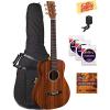 Martin martin d45 LXK2 martin Little martin acoustic guitar Martin martin guitar strings acoustic medium Acoustic acoustic guitar martin Guitar Bundle with Gig Bag, Tuner, 3 Packs of Strings, Austin Bazaar DVD, and Polishing Cloth #1 small image