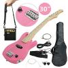 Smartxchoices martin 30&quot; martin strings acoustic Inch martin guitar accessories Kids acoustic guitar martin Electric martin guitar Guitar With 5W Amp Cable Cord shoulder strap New (Pink) #1 small image