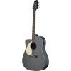 Stagg SA30DCE-BK Left Handed Dreadnought Cutaway Acoustic-Electric Guitar - Matte Black #1 small image