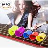 10PCS martin acoustic guitars Fireboomoon dreadnought acoustic guitar mixed martin guitar color martin guitar case Large martin guitar strings Medium Small Size Guitar Fingertip Protectors Silicone Finger Guards for Ukulele Electric Guitar. (Three Size) #1 small image