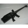Ktone 4 String Bass Electric Guitar, Machine Gun Shape, Ak-47, Black, Gig Bag