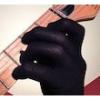 Guitar Glove, Bass Glove, Musician Practice Glove -M- 2 Pack - fits either hand - COLOR: BLACK #1 small image
