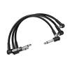 Miracle Sound Guitar Patch Cable for Pedalboard Effects with Right Angle Plug 0.5 Feet 3-pack Ideal Electric Guitar and Bass Livewire Cable #4 small image