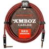 Red Dragon Guitar Cable - Sturdy and Ultra Flexible Instrument Cable For Electric and Bass Guitar Players, Super Noiseless. Used by Amateurs and Pros Alike - Gold Plugs - 20 Feet Straight-Rectangular #1 small image