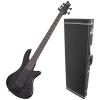 Shecter 2523 STILETTO STEALTH-5 Bass Guitar w/ Hardshell Case #1 small image