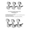 DJ235C-D4 TENOR Acoustic Guitar Tuners, Tuning Key Pegs/Machine Heads for Acoustic Guitar with Chrome Plated Finish and Chrome Plated Buttons. #3 small image