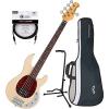Sterling by Music Man RAY35CA 5-String Electric Bass Guitar Vintage Cream w/ Gig Bag, Stand, and Cable #1 small image