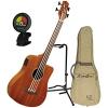 Goldtone M Bass Microbass Fretless Short-Scaled Acoustic Electric Bass w/ Gig Bag, Stand, and Tuner #1 small image