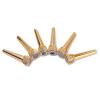 Acoustic Guitar Bone Bridge Pins with Abalone Dot and Brass Circle Skirt 6pcs #4 small image