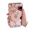 Cover iPhone 7, iPhone 7 Case Cover, Bonice Diamond Glitter Luxury Crystal Rhinestone Soft Rubber Bumper Bling Mirror Makeup Case with Ring Stand Holder for iPhone 7 4.7 inch - Rose Gold #1 small image