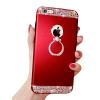iPhone 6 Plus Case, Bonice Diamond Glitter Luxury Crystal Rhinestone Soft Rubber Bumper Bling Case with 360 Degree Rotating Ring Grip/Stand Holder/Kickstand For iPhone 6S Plus - Red #1 small image