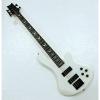5 String Electric Bass, Fretted, Matte White Polish