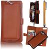 iPhone 7 Plus Flip Cases, Bonice Premium Leather Magnetic Detachable Folio Zipper Protective Phone Wallet Case with Multiple Card Slots Extra Wallet Storage for iPhone 7 Plus 5.5 inches - Brown #1 small image