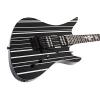 Schecter Guitar Research Synyster Gates Custom Electric Guitar - Black with Silver Pinstripes #7 small image