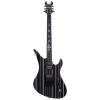 Schecter Synyster Custom Electric 6 String Guitar - Black w/Silver Pin Stripes #1 small image