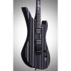 Schecter Synyster Custom Electric 6 String Guitar - Black w/Silver Pin Stripes #4 small image