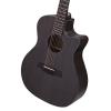 Schecter 3714 12-String Acoustic-Electric Guitar, Satin See-Thru Black #5 small image
