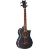 Ortega Guitars D-WALKER-BK Deep Series Extra Short Scale Acoustic Bass with Agathis Top and Body