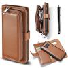 Galaxy S8 Plus Cases, Bonice Premium Leather Magnetic Detachable Folio Zipper Protective Phone Wallet Case with Multiple Card Slots Extra Wallet Storage for Samsung Galaxy S8+ Plus - Brown #1 small image