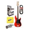 Fender Squier AFFINITY SERIES PRECISION BASS Race Red w/Tuner &amp; More #1 small image