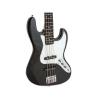 Fever 4-String Electric Jazz Bass Style with Gig Bag, Clip on Tuner, Cable and Strap, Color Black, JB43-BK #5 small image