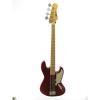 Effin Guitars model EJB/MRD Vintage Look Metallic Red Jazz Style Bass Guitar #1 small image