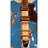 Hofner Contemporary Special Edition Verythin Guitar - Metallic Blue with Silver Stripes w/Bigsby Tremolo #3 small image
