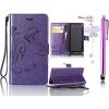Galaxy S8+ Plus Cases Cover, Bonice 3 in 1 Accessory PU Leather Flip Practical Book Style Magnetic Snap Wallet Case with [Card Slots] [Hand Strip] Premium Multi-Function Design Cover, Purple #1 small image