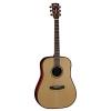 Cort AS-E4 NAT Solid Spruce Top Dreadnought Acoustic Guitar Solid Mahogany Back &amp; Sides with Case #1 small image