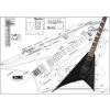 Plan of a Jackson Randy Rhoads Electric Guitar - Full Scale Print #1 small image