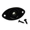 IKN Black Oval Jack Output Plate Jackplate for Electric Guitar #1 small image
