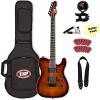 ESP LTD TE-401FM Dark Brown Sunburst Solid-Body Electric With Gig Bag and guitarVault Accessory Pack #1 small image