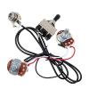 Kmise Electric Guitar Wiring Harness Prewired Kit 3 Way Toggle Switch 1 Volume 1 Tone 500K Pots 1 Set