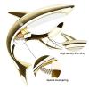 Guitar Capo Shark Zinc Alloy Spring Capo for Acoustic and Electric Guitar with Good Hand Feeling (Gold) #2 small image