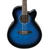 Ibanez AEL152ETBS 12-String Cutaway Acoustic-Electric Guitar Transparent Blue Sunburst #1 small image