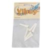 Yibuy White Strings Acoustic Guitar Cattle Bone Bridge Pins with Abalone Dot Set of 6 #7 small image