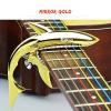 ZEALUX Shark Guitar Capo for Guitars, Ukulele, Banjo, Mandolin, Bass - Made of Ultra Lightweight Aluminum Metal for 4 &amp; 6 &amp; 12 String Instruments - Premium Accessories (Gold) #2 small image