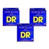 DR Strings PHR-11 PURE BLUES Pure Nickel Electric Guitar Strings 3-Pack