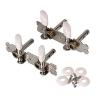 Yibuy Chrome 2R2L 4 Strings Tuners Tuning Pegs Keys Machine Heads for Classical Acoustic Guitar Pack of 2