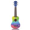 Honsing Soprano Ukulele Beginner Hawaii Guitar Uke Basswood 21 inches with Gig Bag- Rainbow Stripes Color