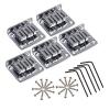 BQLZR Silver Chrome Plated Zinc Alloy Electric Guitar Bridge Tailpiece with Screws &amp; Wrench for 3 String Cigar Box Guitar Pack of 5 #1 small image