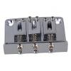 BQLZR Silver Chrome Plated Zinc Alloy Electric Guitar Bridge Tailpiece with Screws &amp; Wrench for 3 String Cigar Box Guitar Pack of 5